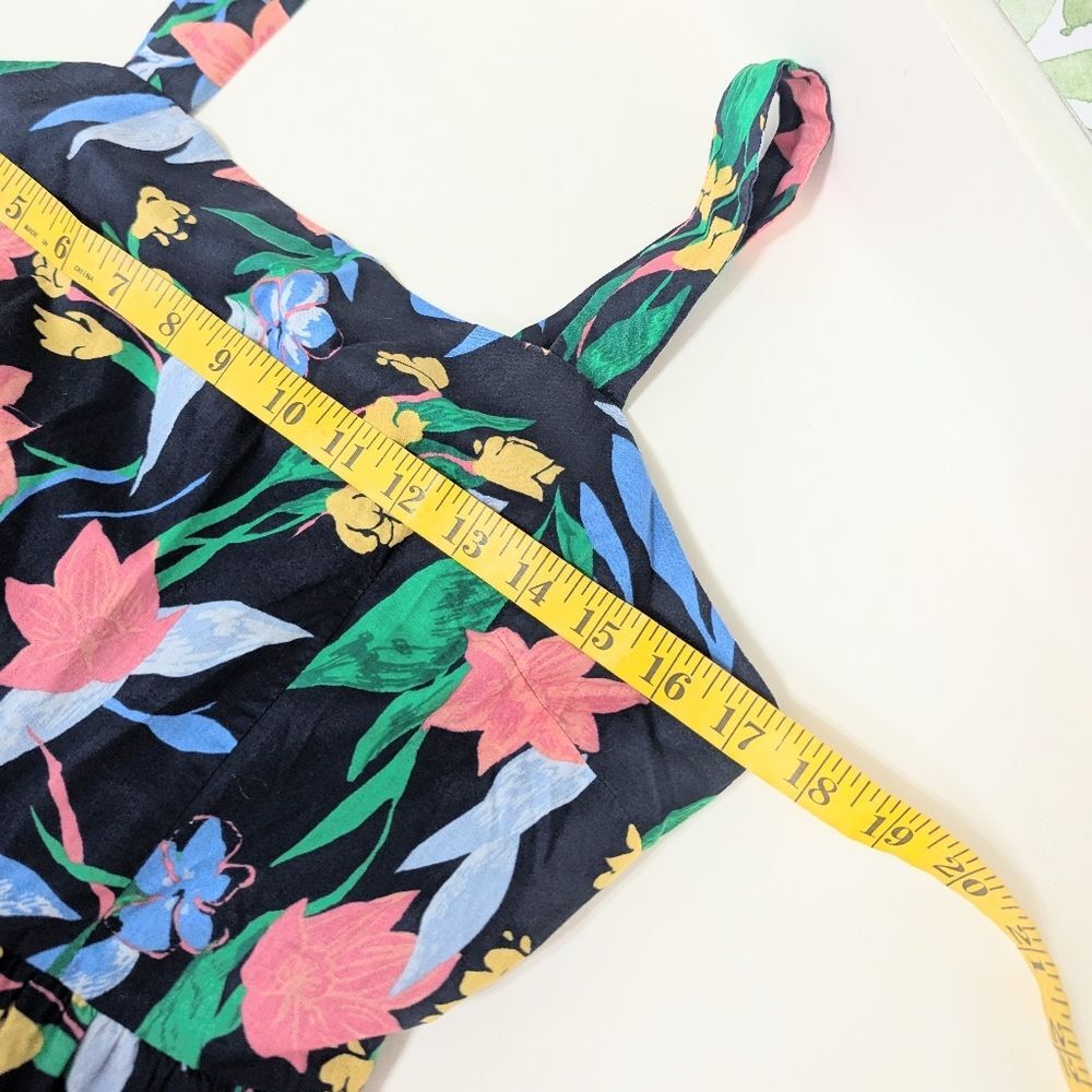 Cottagecore J. Crew Factory Feminine Floral Maxi Dress Size 6 Resortwear Summer - Picture 6 of 10